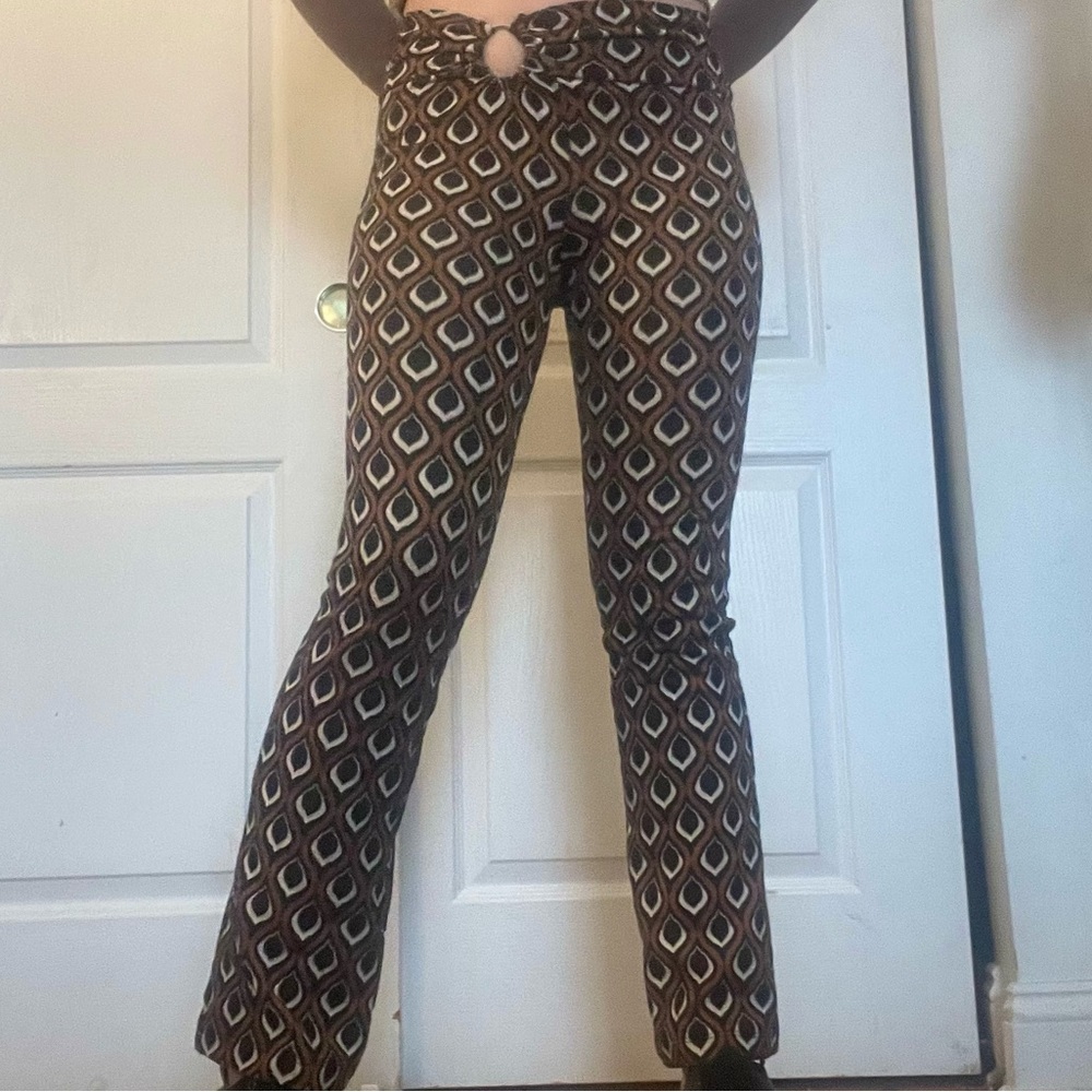 Flared Jacquard Pants from Bershka